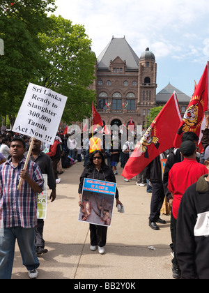 Toronto-Tamilen Protest gegen Krieg in Sri Lanka Stockfoto