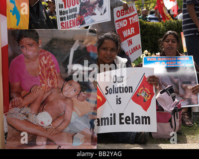 Toronto-Tamilen Protest gegen Krieg in Sri Lanka Stockfoto