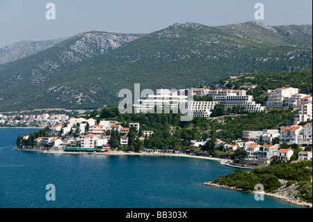 Bosnien und Herzegowina - Neum. Stadt von Neum an der Adriaküste, einzigartige Küstenstadt Bosniens zurückgreifen Stockfoto