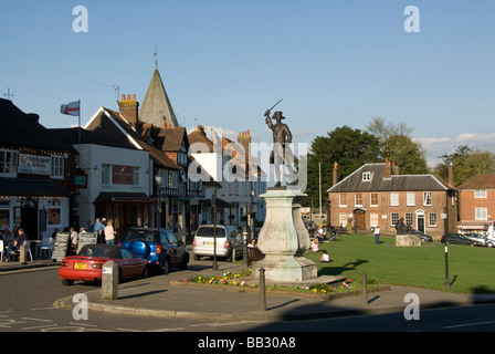 Statue von General James Wolfe am Dorfanger Westerham, Kent, England, UK. Stockfoto