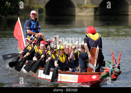 Drachenboot-Rennen in Abingdon, 2009 35 Stockfoto