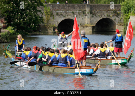 Drachenboot-Rennen in Abingdon, 2009 20 Stockfoto