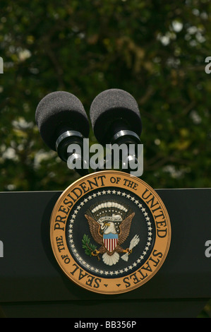 Presidential Dichtung und Podium in der Kennedy-Garten des weißen Hauses am März fotografiert 20,2008. Stockfoto