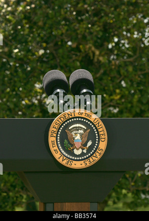 Presidential Dichtung und Podium in der Kennedy-Garten des weißen Hauses am März fotografiert 20,2008. Stockfoto