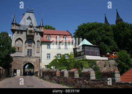 Eingang zur Albrechtsburg Meissen schloss Deutschland Juni 2008 Stockfoto