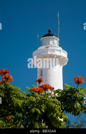 Nordamerika, Mexiko, Yucatan, Progreso.  Der Leuchtturm El Faro in Progreso, erbaut 1893. Stockfoto