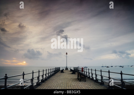 Kleiner Steg Anlegestelle in Swanage Bay Swanage Dorset England UK Stockfoto