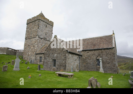 Obbe Vereinigtes Königreich Schottland GB St Clements Kirche Rodel Insel Harris Stockfoto