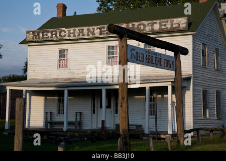 USA, Kansas, Abilene. Der Kaufmann Hotel in der historischen Altstadt Abilene. Stockfoto