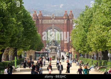 Arc de Triomf in Barcelona, Spanien Stockfoto