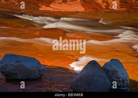 USA, Arizona, Sedona. Oak Creek in Slide Rock State Park. Stockfoto
