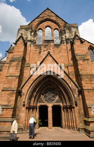 Carlisle Domstadt Innenstadt einkaufen Cumbria in England. Stockfoto