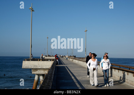 Venedig-Pier 1963 gebaut und restauriert im Jahr 1997 in den frühen Morgen Venedig Bank Kalifornien Usa Stockfoto