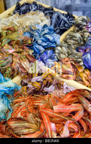 Kanada, New Brunswick, Lakeburn. London-liturgisch Economusee. Typische Wolle Produzent mit traditionellen Methoden, Flachbandkabel. Stockfoto