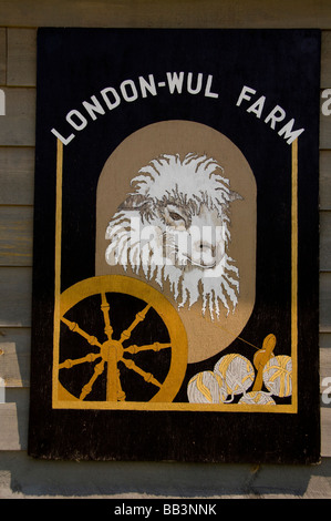 Kanada, New Brunswick, Lakeburn. London-liturgisch Economusee. Typische Wolle Produzent mit traditionellen Methoden. Stockfoto