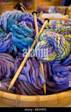 Kanada, New Brunswick, Lakeburn. London-liturgisch Economusee. Typische Wolle Produzent mit traditionellen Methoden. Stockfoto