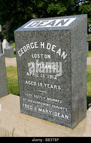 Kanada, Nova Scotia Halifax. Fairview Lawn Friedhof, beherbergt die größte Anzahl von Titanic Grabstätten in der Welt, 121. Stockfoto