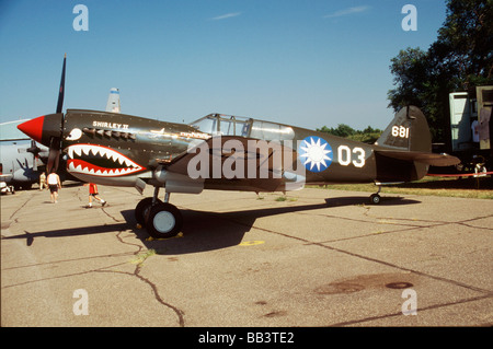 Curtiss P-40 Warhawk, an Minnesota CAF Luftfahrtmesse in St. Paul, Minnesota Stockfoto