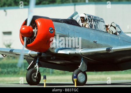 T-6 Texaner auf der Luftfahrtmesse CAF Stockfoto