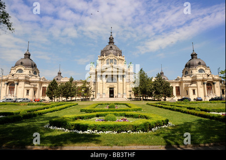 Das Szechenyi-Bad in Budapest Ungarn Stockfoto