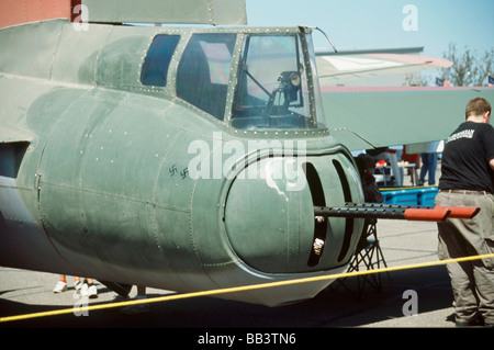 B-17 G Flying Fortress, Heckgeschütz Flugzeug auf dem Boden Stockfoto