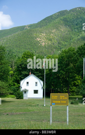 Kanada, Nova Scotia, Cape Breton Island. Cabot Trail, Grande Anse Picknickplatz. Cape Breton Highlands National Park. Stockfoto