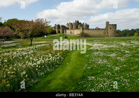 Alnwick Castle, Northumberland, Großbritannien Stockfoto
