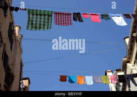 Venedig: hängende Kleidung 1 Stockfoto