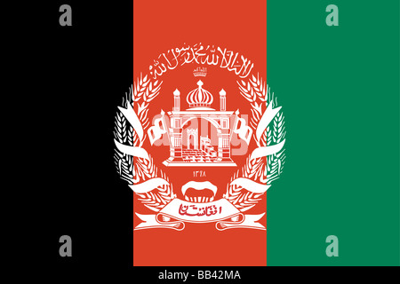 Flagge von Afghanistan Stockfoto