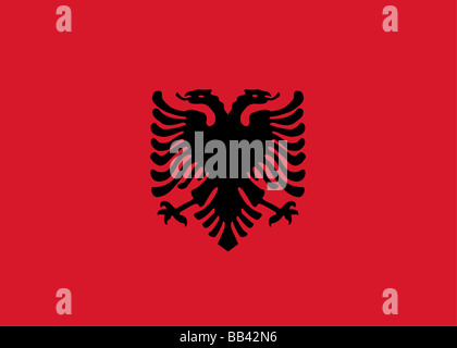 Flagge von Albanien Stockfoto