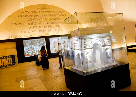 ARC DE TRIOMPHE MUSEUM PARIS Stockfoto