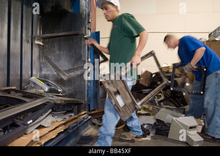 Monitex CRT recycling und Wiederverwendung Pflanze, Grand Prairie, Texas. Stockfoto