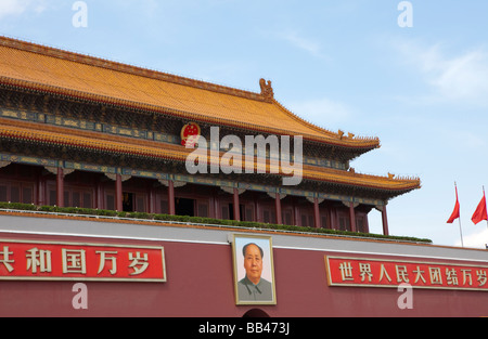 Tiananmen-Tor ist in Peking gesehen. Stockfoto