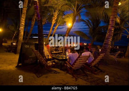 Funky und anspruchsvolle Strandbar in Karibik. Stockfoto