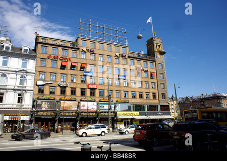 Handelszentrum, Vesterbrogade, Radhuspladsen, Rathausplatz, Kopenhagen, Dänemark, Skandinavien Stockfoto