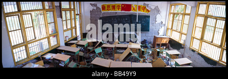 Nachwirkungen des Erdbebens in Beichuan, Sichuan, China. Stockfoto