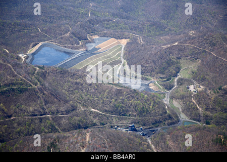 Luftbild Tagebergbau Kohle Bergbau in West Virginia Stockfoto