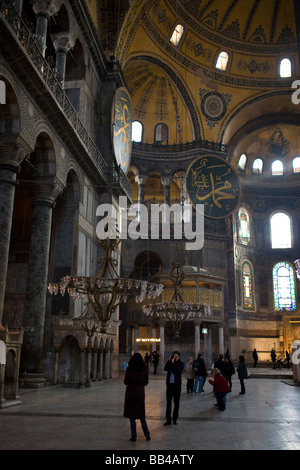 Innen Hagia Sofia in Istanbul, Türkei. Stockfoto