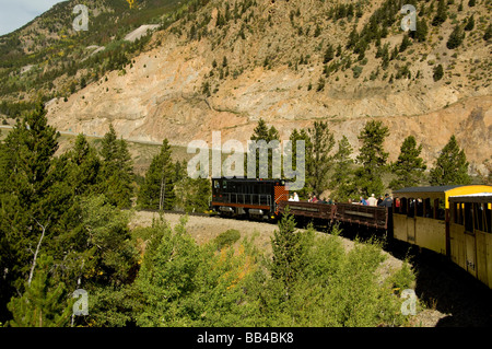 Colorado, Georgetown Loop Railroad aus Silber Plume nach Georgetown. Ansichten aus dem Zug. Property-Release. Stockfoto