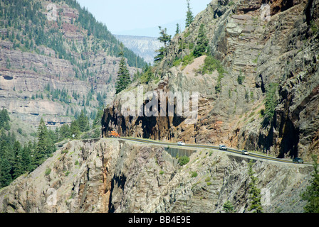 Colorado, uns Hwy 550 (aka Million Dollar Highway), Ouray. San Juan Skyway, Colorado erste scenic Byway. Stockfoto