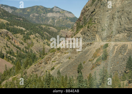 Colorado, uns Hwy 550 (aka Million Dollar Highway), Ouray. San Juan Skyway, Colorado erste scenic Byway. Stockfoto