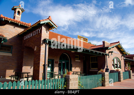 Colorado, Canon City, Royal Gorge Eisenbahn. Property-Release. Bahnhof. Stockfoto