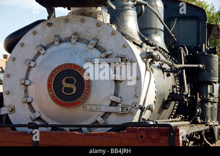 Colorado, Canon City, Royal Gorge Eisenbahn. Property-Release. Bahnhof, historische Motornummer acht. Stockfoto