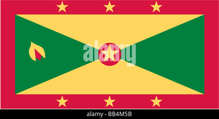 Flagge von Grenada Stockfoto