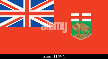 Flagge von Manitoba Stockfoto