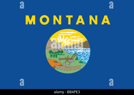 Montana Staatsflagge Stockfoto