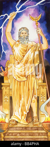 In der griechischen Mythologie herrschte Zeus über alle anderen Götter und die Menschen. Die Römer verbanden ihn mit Jupiter.