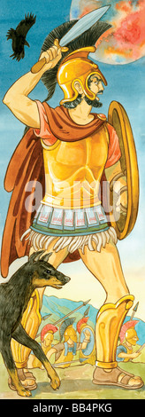 In der griechischen Mythologie war Ares der Gott des Krieges. In der römischen Mythologie ist er Mars zugeordnet. Stockfoto