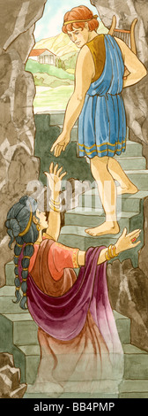 Orpheus in die Unterwelt zu seiner Frau Eurydike, holen ging aber nicht Hades Anweisungen und ihr für immer verloren. Stockfoto