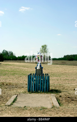 Orthodoxe Kruzifix in einem ländlichen Gebiet der Region Podlasie Polen Stockfoto